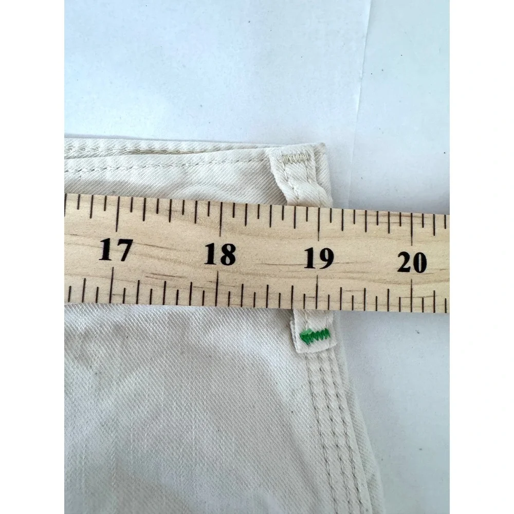 Polo Ralph Lauren Dungaree Shorts sz 36 Off White Paint Splatter Raw Hem